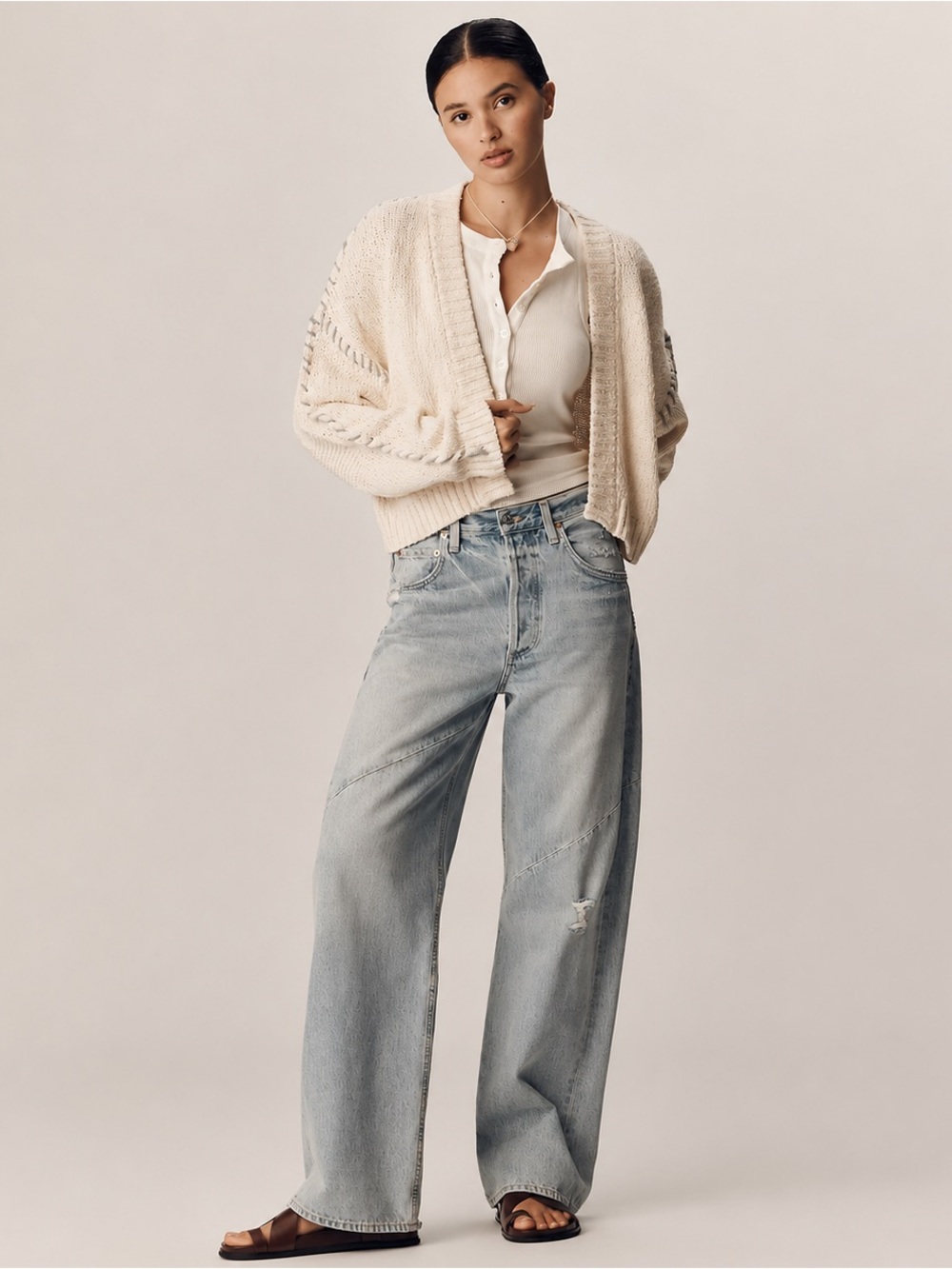 Anthropologie Citizens of Humanity Ayla Swirl Baggy Wide Jeans 27 Hallstatt NWT